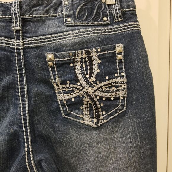 CODE Bleu Capri jeans Size 8 Mid Rise - Picture 6 of 10